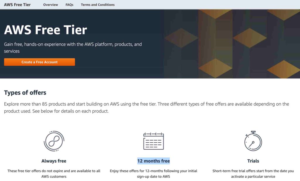 AWS Cloud Free Tier
